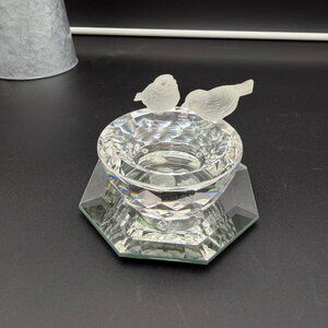 Swarovski Crystal Bird Bath Figurine